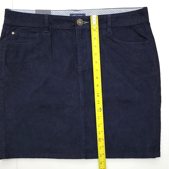 Tommy Hilfiger Women's Corduroy Mini Skirt Dark Navy Blue Size 12 - Picture 14 of 14
